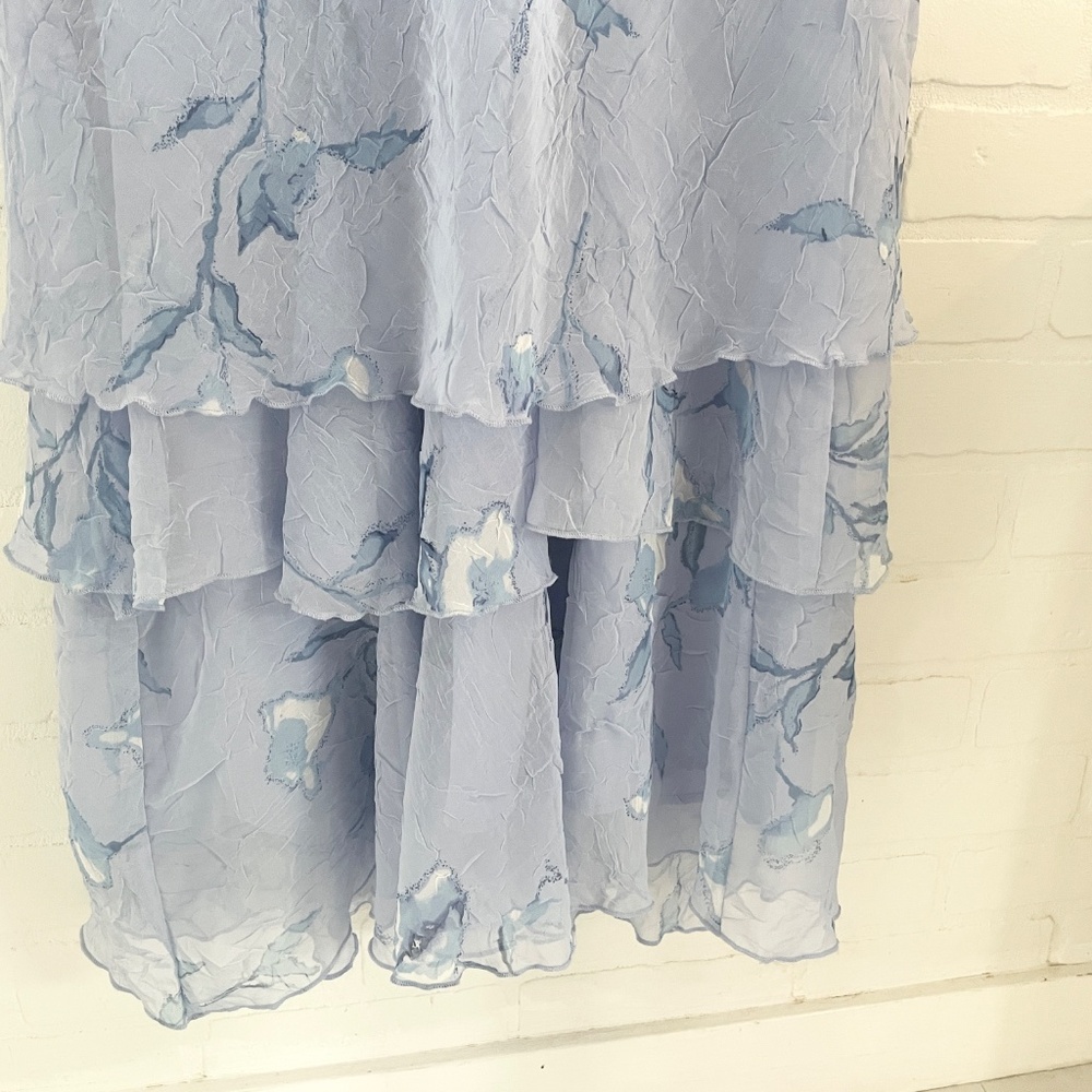 Vintage 90s Y2K Maxi dress Fairy Fluid Flowy Ethereal Feminine Romantic Floral L - Picture 5 of 15